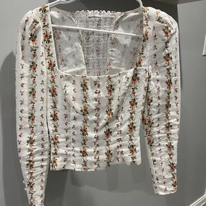 Reformation Fillmore Top - Poppyseed